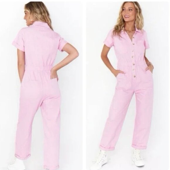 Show Me Your Mumu Cannon Jumpsuit in Pink Denim - Picture 1 of 4